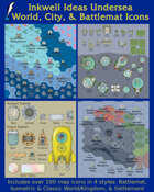 Worldographer Undersea Battlemat, Settlement, and World/Kingdom Map Icons