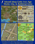 Worldographer Celtic/Iron Age Battlemat, Settlement, and World/Kingdom Map Icons