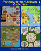 Worldographer Magicpunk Classic & Isometric World/Kingdom, Settlement, & Battlemat Map Icons
