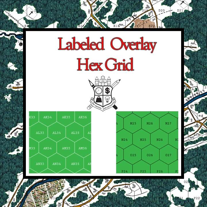 Labeled Overlay Hex Grid - Frugal GM | Maps & Map 