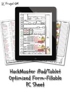 HackMaster iPad/Tablet Optimized Form-Fillable PC Sheet for Multi-Classed Spell Casters