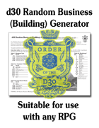 d30 Random Business (Building) Generator