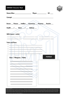 OMNISIX: The Universal d6 Roleplaying Game Character Sheet