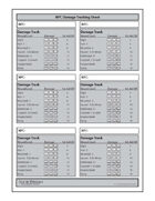 The NPC Damage Tracking Sheet for the Lucid Dreams Role-playing Engine
