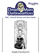 Dead Man Delineation 087 - Dark Elf Woman with Giant Spider