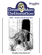 Dead Man Delineation 097 - Archer with Bronze Bull (1/4 Page)