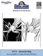 171 - Assassin Bug (2 images, b&w, 1/4 page)