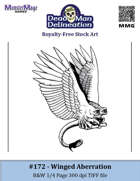 172 - Winged Aberration (b&w, 1/4 page)