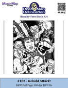 182 - Kobold Attack! (b&w, full page)