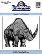 207 - Wooly Rhino (b&w, 1/2 page)