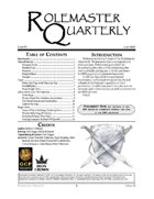 Rolemaster Quarterly #6
