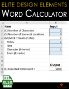 Elite Design Elements: Word Count Calculator