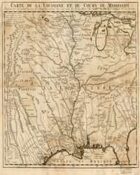 Antique Maps XXXII - Mississippi River Basin of the 1700s