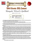 DMGenie OGL Content - Expert Player's Guide - Renegeade Wizard's Spellbook