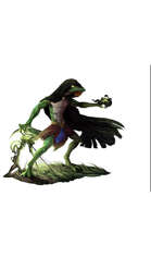 Fey Adept - Lizard Folk Wizard RPG Stock Art