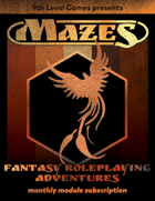 Mazes Fantasy Roleplaying Monthly Adventure Subscription Year 1