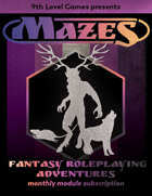 Mazes Fantasy Roleplaying Monthly Adventure Subscription Year 2