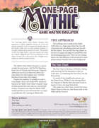 One-Page Mythic Game Master Emulator