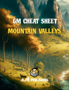 GM Cheat Sheet: Mountain Valleys 5 Room Dungeon Generator