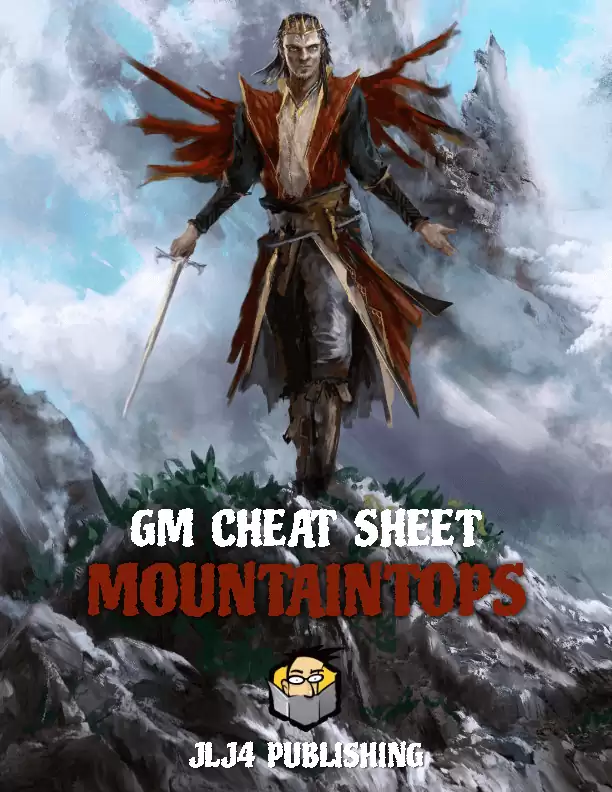 GM Cheat Sheet: MountainTops 5 Room Dungeon Generator