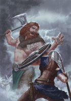 Lema Stockart #23: Cover image "Berserker vs Battle Maiden"