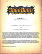 SagaBorn Roleplaying Game Errata