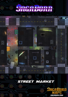 Map - Cyberpunk - Street Market (36x36)