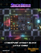 Map - Cyberpunk - City Block in Little China