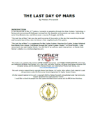 The Last Day of Mars