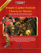 CB01 Simple Cypher System Character Sheets