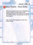 Bow Charm - Frost Strike - Custom Card