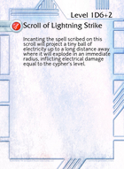Scroll Of Lightning Strike - Custom Card