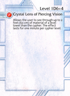 Crystal Lens Of Piercing Vision - Custom Card