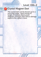 Crystal Magnet Dart - Custom Card