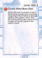 Crystal Mind Blast Dart - Custom Card