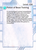 Potion Of Beast Training - Custom Card