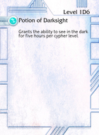 Potion Of Darksight - Custom Card
