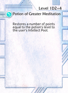 Potion Of Greater Meditation - Custom Card