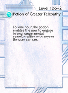 Potion Of Greater Telepathy - Custom Card