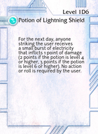 Potion Of Lightning Shield - Custom Card