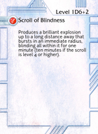 Scroll Of Blindness - Custom Card