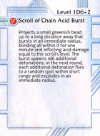 Scroll Of Chain Acid Burst - Custom Card