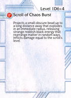 Scroll Of Chaos Burst - Custom Card