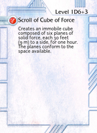 Scroll Of Cube Of Force - Custom Card
