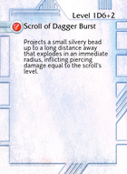 Scroll Of Dagger Burst - Custom Card