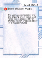 Scroll Of Dispel Magic - Custom Card