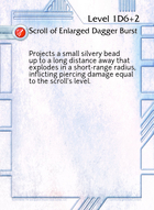 Scroll Of Enlarged Dagger Burst - Custom Card
