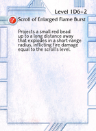 Scroll Of Enlarged Flame Burst - Custom Card