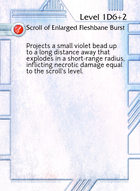 Scroll Of Enlarged Fleshbane Burst - Custom Card