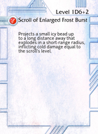 Scroll Of Enlarged Frost Burst - Custom Card